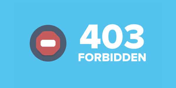 Hướng dẫn sửa lỗi 403 forbidden