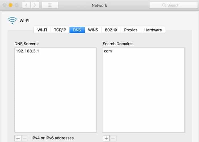 Khắc phục DNS bị lỗi cho macOS