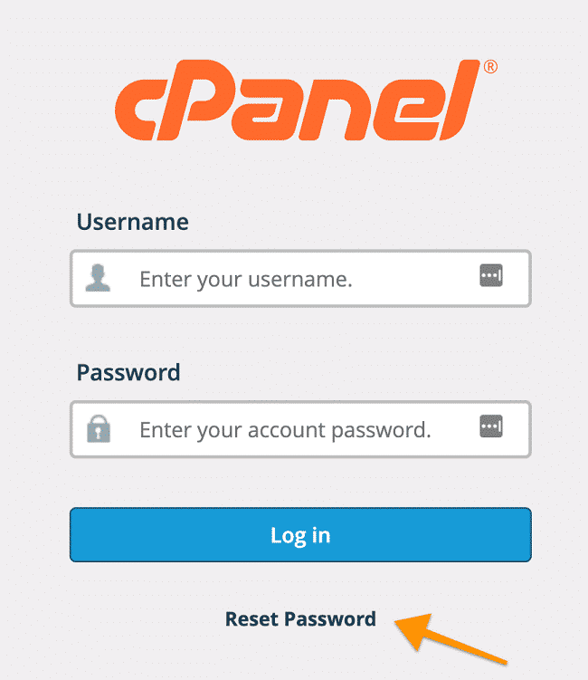 Khôi phục lại mật khẩu cPanel