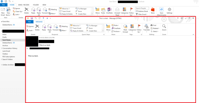 Một số chức năng như trả lời, chuyển tiếp, di chuyển email được Outlook cung cấp