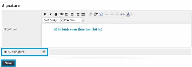 Cách tạo chữ ký trên Webmail đơn giản 3