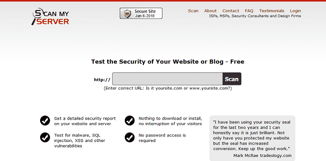 Scan My Server is an effective website malware scanning tool that you should choose