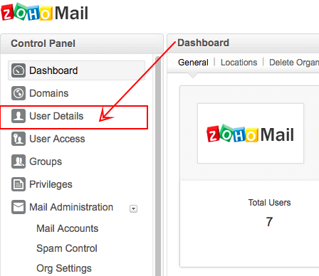 Cách sử dụng Zoho Mail – thêm Email User 1