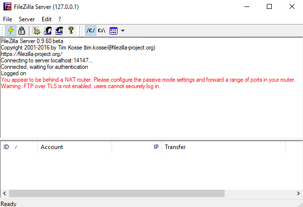 Cấu hình máy chủ FileZilla FTP