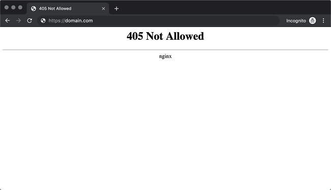 Lỗi Nginx is functioning normally