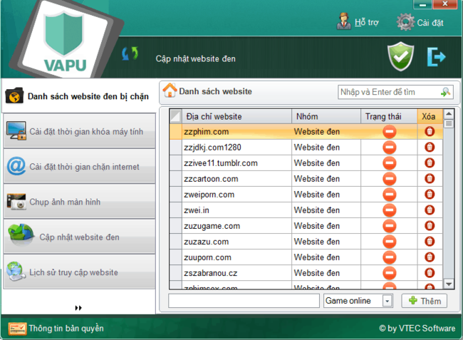 using VAPU web blocking software step 4 photo 2